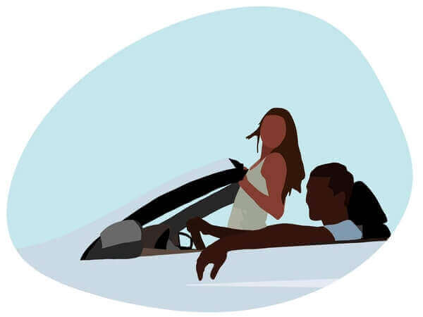 Plan a road trip date idea illustration
