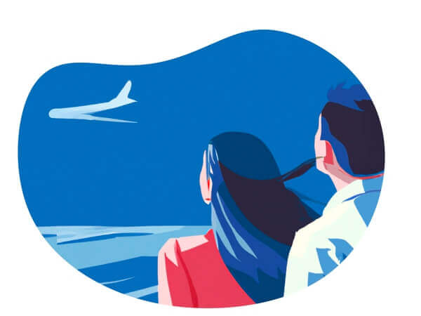 Watch planes take off date idea illustration