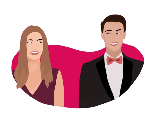 Pretend to be an ultra-wealthy couple date idea illustration