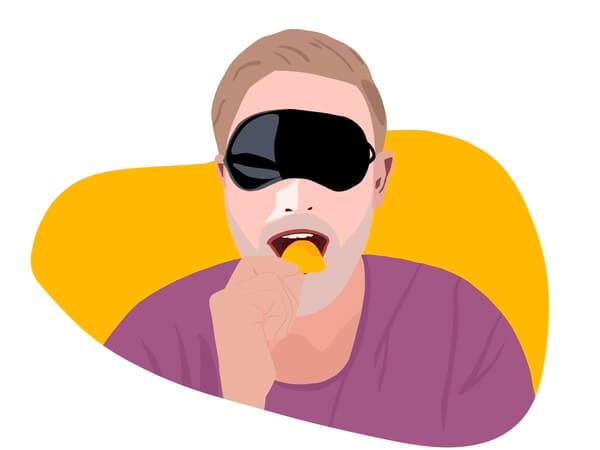 Blind taste test date idea illustration